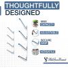 image:imageStoreYourBoard Adjustable Wakeboard Storage Rack  Wall Mount 4 Level Display Heavy Duty Water Sports Gear Hanger for Wakeboards Wakesurf Boards and More Holds up to 100 lbsWhite