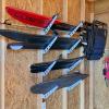 image:imageStoreYourBoard Adjustable Wakeboard Storage Rack  Wall Mount 4 Level Display Heavy Duty Water Sports Gear Hanger for Wakeboards Wakesurf Boards and More Holds up to 100 lbsWhite