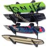 image:imageStoreYourBoard Adjustable Wakeboard Storage Rack  Wall Mount 4 Level Display Heavy Duty Water Sports Gear Hanger for Wakeboards Wakesurf Boards and More Holds up to 100 lbsBlack