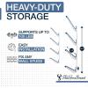image:imageStoreYourBoard Adjustable Wakeboard Storage Rack  Wall Mount 4 Level Display Heavy Duty Water Sports Gear Hanger for Wakeboards Wakesurf Boards and More Holds up to 100 lbsWhite