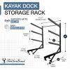 image:imageStoreYourBoard Kayak Dock Storage Rack Outdoor Over The Water Mount Holds 400 lbs HeavyDuty Metal Stand