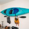 image:imageStoreYourBoard Kayak Storage Rack for Garage  Swivel Kayak Wall Mount with Paddle Holder  Indoor Outdoor Folding Kayak Wall Rack for Paddle BoardSUP Storage Heavy Duty Padded Arms Holds 100 lbs