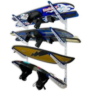 image:imageStoreYourBoard Adjustable Water Ski Wall Storage Rack Holds 4 Sets of Skis Garage Home Boathouse Organizer