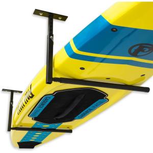 image:imageStoreYourBoard Standup Paddle Board and Surfboard Garage Storage Rack  Adjustable Ceiling Mount Hanger for SUP Storage Heavy Duty Overhead Paddleboard Organizer for Garage Space Saving RackSingle