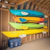 image:imageStoreYourBoard GKayak Wall Rack  HeavyDuty Indoor Kayak Rack for 2 Boats Adjustable Storage Wall Mount Hanger SpaceSaving Indoor Storage for Kayak Wall Mount  Holds 200 lbs  SilverIndoor  4 Kayaks