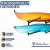 image:imageStoreYourBoard GKayak Wall Rack  HeavyDuty Indoor Kayak Rack for 2 Boats Adjustable Storage Wall Mount Hanger SpaceSaving Indoor Storage for Kayak Wall Mount  Holds 200 lbs  SilverIndoor  2 Kayaks
