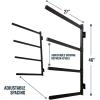 image:imageStoreYourBoard GKayak Wall Rack  HeavyDuty Indoor Kayak Rack for 2 Boats Adjustable Storage Wall Mount Hanger SpaceSaving Indoor Storage for Kayak Wall Mount  Holds 200 lbs  SilverIndoor  4 Kayaks