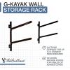 image:imageStoreYourBoard GKayak Wall Rack  HeavyDuty Indoor Kayak Rack for 2 Boats Adjustable Storage Wall Mount Hanger SpaceSaving Indoor Storage for Kayak Wall Mount  Holds 200 lbs  SilverIndoor  2 Kayaks