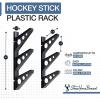 image:imageStoreYourBoard Hockey Stick Rack Wall Mount Garage Storage for Sports Equipment Skates Lacrosse Sticks 3 Tiers Supports 40 lbs