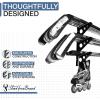 image:imageStoreYourBoard Hockey Stick Rack Wall Mount Garage Storage for Sports Equipment Skates Lacrosse Sticks 3 Tiers Supports 40 lbs