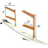 image:imageStoreYourBoard Timber Surfboard Wall Rack Holds 3 Surfboards Wood Home Storage Mount SystemNatural