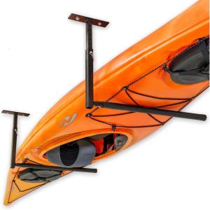 image:imageStoreYourBoard Adjustable Kayak Ceiling Rack  Hi Port 2 Garage Ceiling Kayak Hanger  Adjustable Overhead Kayak Storage for Recreational amp Touring Kayaks  Garage Organization1 Kayak