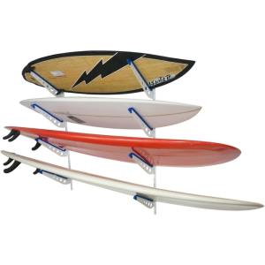 image:imageStoreYourBoard Adjustable Surfboard Storage Rack 4 Board Wall Mount Display BlackWhite