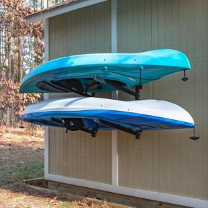 image:imageStoreYourBoard GKayak Wall Rack  HeavyDuty Indoor Kayak Rack for 2 Boats Adjustable Storage Wall Mount Hanger SpaceSaving Indoor Storage for Kayak Wall Mount  Holds 200 lbs  SilverOutdoor  2 Kayaks
