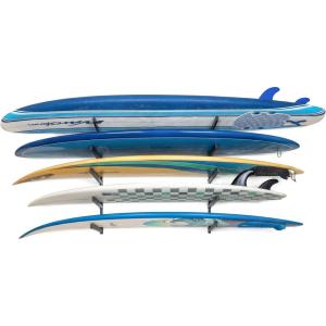 image:imageStoreYourBoard GVert Mini Wall Rack  HeavyDuty Indoor Adjustable MultiSport Board Rack 5 Levels for Surfboards Paddle Boards Snowboards Skateboards and More Holds 200 lbs