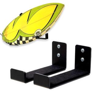 image:imageStoreYourBoard Naked Surf  The Original Minimalist Surfboard Rack HeavyDuty Black Aluminum Surf Board Wall Hangers for Display amp Storage Surfboard Wall Mount Holds 30 lbs165 cm D x 6 cm W x 8 cm H