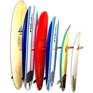 image:imageStoreYourBoard Vertical Timber Surfboard Wall Rack Holds 6 Surfboards Home and Garage Storage Mount System NaturalNatural