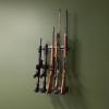image:imageStoreYourBoard BLAT Indoor 5 Gun Rack for Wall  Vertical Rifle Wall Mount for Rifles amp Shotguns Rustic Wood amp Steel Gun Rack Wall Mount Gun Storage for Garage Holds up to 100 lbs5 Firearms  Peak Season