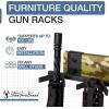 image:imageStoreYourBoard BLAT Indoor 5 Gun Rack for Wall  Vertical Rifle Wall Mount for Rifles amp Shotguns Rustic Wood amp Steel Gun Rack Wall Mount Gun Storage for Garage Holds up to 100 lbs5 Firearms  MultiCam