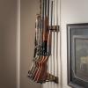 image:imageStoreYourBoard BLAT Indoor 5 Gun Rack for Wall  Vertical Rifle Wall Mount for Rifles amp Shotguns Rustic Wood amp Steel Gun Rack Wall Mount Gun Storage for Garage Holds up to 100 lbs5 Firearms  Wood