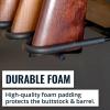 image:imageStoreYourBoard BLAT Indoor 5 Gun Rack for Wall  Vertical Rifle Wall Mount for Rifles amp Shotguns Rustic Wood amp Steel Gun Rack Wall Mount Gun Storage for Garage Holds up to 100 lbs5 Firearms  Wood