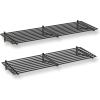 image:imageStoreYourBoard Garage Shelving Wall Mounted  2x4 Heavy Duty Garage Wall Shelves 2Pack 24 Deep x 465 Long  Steel Garage Storage Rack Wall Mounted with Hooks 200 lb Each  400 lb Total BlackBlack