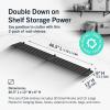 image:imageStoreYourBoard Garage Shelving Wall Mounted  2x4 Heavy Duty Garage Wall Shelves 2Pack 24 Deep x 465 Long  Steel Garage Storage Rack Wall Mounted with Hooks 200 lb Each  400 lb Total BlackBlack
