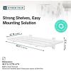 image:imageStoreYourBoard Garage Shelving Wall Mounted  2x4 Heavy Duty Garage Wall Shelves 2Pack 24 Deep x 465 Long  Steel Garage Storage Rack Wall Mounted with Hooks 200 lb Each  400 lb Total BlackWhite