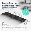 image:imageStoreYourBoard Garage Shelving Wall Mounted  2x4 Heavy Duty Garage Wall Shelves 2Pack 24 Deep x 465 Long  Steel Garage Storage Rack Wall Mounted with Hooks 200 lb Each  400 lb Total BlackBlack