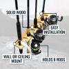 image:imageStoreYourBoard Stillwater Fishing Pole Holders for Garage Wall and Ceiling Storage Rack for Fishing Rods Solid Wood Garage Organizer Holds 8 Rods or Combos up to 40 lbs