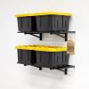 image:imageStoreYourBoard Garage Shelving Wall Mounted  2x4 Heavy Duty Garage Wall Shelves 2Pack 24 Deep x 465 Long  Steel Garage Storage Rack Wall Mounted with Hooks 200 lb Each  400 lb Total BlackBlack