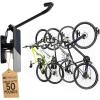 image:imageStoreYourBoard Bike Hangers for Garage  Garage Bike Rack Wall Mount Vertical Bicycle Rack for Garage  124 Swivel Bike Wall Mount with Stopper Holds 50lbs Fits All Wheel Diameters Max 26 TiresDEEPWATER