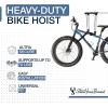 image:imageStoreYourBoard Bike Hoist NoSlip Bicycle Ceiling Storage HeavyDuty Garage Pulley Lift System Road MTB Fat Tire Ebike Hanger