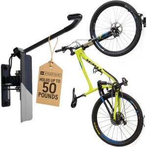 image:imageStoreYourBoard Bike Hangers for Garage  Garage Bike Rack Wall Mount Vertical Bicycle Rack for Garage  124 Swivel Bike Wall Mount with Stopper Holds 50lbs Fits All Wheel Diameters Max 26 TiresDEEPWATER
