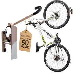 image:imageStoreYourBoard Bike Hangers for Garage  Garage Bike Rack Wall Mount Vertical Bicycle Rack for Garage  124 Swivel Bike Wall Mount with Stopper Holds 50lbs Fits All Wheel Diameters Max 26 TiresMUD