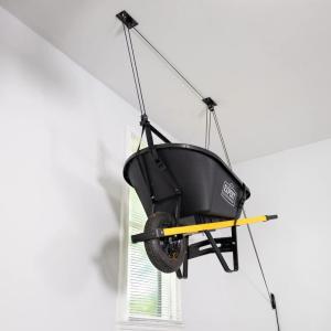 image:imageStoreYourBoard Wheelbarrow Ceiling Hoist Essential Garage Storage Pulley System 8 ft  10 ft Ceiling8 ft  10 ft Ceiling