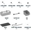 image:imageMetal Pegboard Power Tool Organizer Garage Wall Storage 3 Panel Pegboard Wall Mount Organizer Includes 20 Storage Attachments Solid Steel Holds 450 lbs 51 in x 32 in3 Panel