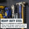 image:imageMetal Pegboard Power Tool Organizer Garage Wall Storage 3 Panel Pegboard Wall Mount Organizer Includes 20 Storage Attachments Solid Steel Holds 450 lbs 51 in x 32 in3 Panel PRO