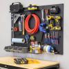 image:imageMetal Pegboard Power Tool Organizer Garage Wall Storage 3 Panel Pegboard Wall Mount Organizer Includes 20 Storage Attachments Solid Steel Holds 450 lbs 51 in x 32 in3 Panel PRO