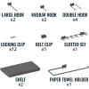 image:imageMetal Pegboard Power Tool Organizer Garage Wall Storage 3 Panel Pegboard Wall Mount Organizer Includes 20 Storage Attachments Solid Steel Holds 450 lbs 51 in x 32 in2 Panel