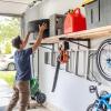 image:imageStoreYourBoard 14 Inch Heavy Duty Shelf Brackets Set of 4 for 1 x 4 DIY Garage Wall Shelves Holds 600 lbs Solid Steel Includes 4 Hooks for Hanging Storage 14 x 1 x 852 x 8