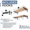 image:imageStoreYourBoard 14 Inch Heavy Duty Shelf Brackets Set of 4 for 1 x 4 DIY Garage Wall Shelves Holds 600 lbs Solid Steel Includes 4 Hooks for Hanging Storage 14 x 1 x 852 X 4
