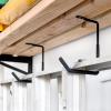 image:imageStoreYourBoard 14 Inch Heavy Duty Shelf Brackets Set of 4 for 1 x 4 DIY Garage Wall Shelves Holds 600 lbs Solid Steel Includes 4 Hooks for Hanging Storage 14 x 1 x 851 X 4