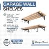 image:imageStoreYourBoard 14 Inch Heavy Duty Shelf Brackets Set of 4 for 1 x 4 DIY Garage Wall Shelves Holds 600 lbs Solid Steel Includes 4 Hooks for Hanging Storage 14 x 1 x 852 X 4