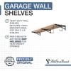 image:imageStoreYourBoard 14 Inch Heavy Duty Shelf Brackets Set of 4 for 1 x 4 DIY Garage Wall Shelves Holds 600 lbs Solid Steel Includes 4 Hooks for Hanging Storage 14 x 1 x 852 x 8