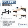 image:imageStoreYourBoard 14 Inch Heavy Duty Shelf Brackets Set of 4 for 1 x 4 DIY Garage Wall Shelves Holds 600 lbs Solid Steel Includes 4 Hooks for Hanging Storage 14 x 1 x 851 X 4