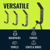 image:imageStoreYourBoard 4 Pack Wall Hooks for Hanging Decorative amp Heavy Duty Coat Wall Hooks Mount Set Holds 30 lbs Each Outdoor 65 x 12 x 2Black