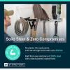 image:imageStoreYourBoard 72 Garage Tool Organizer Wall Mount  Garden Tool Organizer System  Heavy Duty Garden Tool Storage Rack for Yard Tools Rakes Shovels 500lbs Garage Organization  8 PVC Coated HooksGRAY
