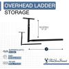 image:imageStoreYourBoard Adjustable Overhead Ladder Rack  Garage Organizer Ladder Shelf for Step amp Extension Ladders  Storage Racks and Shelving for Garage Organization  Ceiling Mounted  Holds 150 lbsSingle