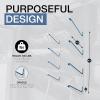 image:imageStoreYourBoard Beach Chair and Umbrella Wall Storage Rack Metal Adjustable 4 Level Beach Gear Hanger Garage and Home OrganizerWhite